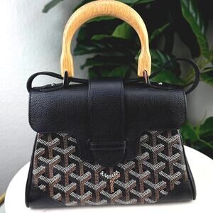 💎✨Authentic Goyard Saigon Mini Handbag Calfskin Black